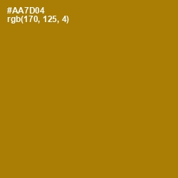 #AA7D04 - Buttered Rum Color Image