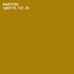 #AA7F06 - Buttered Rum Color Image