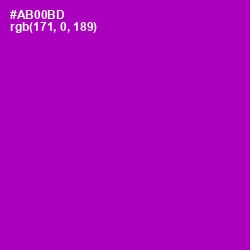 #AB00BD - Violet Eggplant Color Image