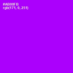 #AB00FB - Electric Violet Color Image