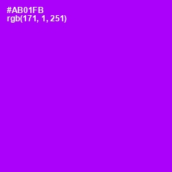 #AB01FB - Electric Violet Color Image