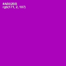 #AB02BB - Violet Eggplant Color Image