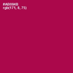 #AB084B - Jazzberry Jam Color Image