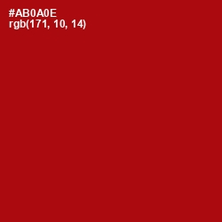 #AB0A0E - Milano Red Color Image