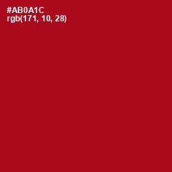 #AB0A1C - Milano Red Color Image