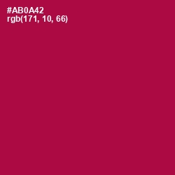 #AB0A42 - Jazzberry Jam Color Image