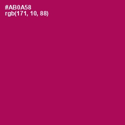#AB0A58 - Jazzberry Jam Color Image