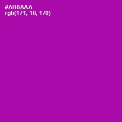 #AB0AAA - Violet Eggplant Color Image