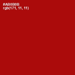 #AB0B0B - Milano Red Color Image