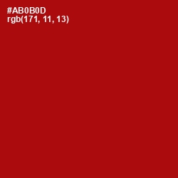 #AB0B0D - Milano Red Color Image