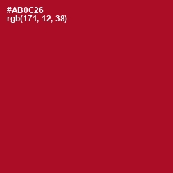 #AB0C26 - Shiraz Color Image