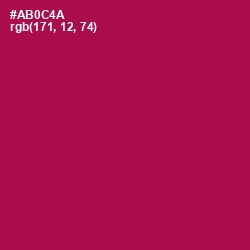 #AB0C4A - Jazzberry Jam Color Image