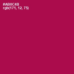 #AB0C4B - Jazzberry Jam Color Image