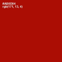 #AB0D04 - Milano Red Color Image