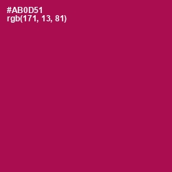#AB0D51 - Jazzberry Jam Color Image