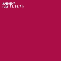 #AB0E47 - Jazzberry Jam Color Image