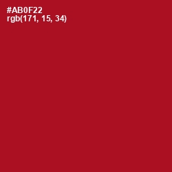 #AB0F22 - Shiraz Color Image