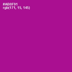 #AB0F91 - Violet Eggplant Color Image