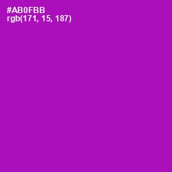 #AB0FBB - Violet Eggplant Color Image