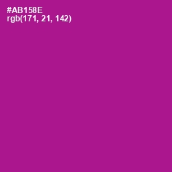 #AB158E - Violet Eggplant Color Image