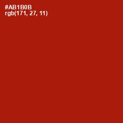 #AB1B0B - Milano Red Color Image