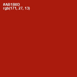 #AB1B0D - Milano Red Color Image