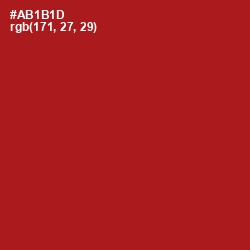 #AB1B1D - Milano Red Color Image