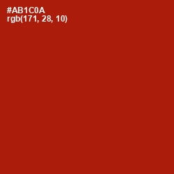 #AB1C0A - Milano Red Color Image