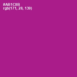 #AB1C8B - Violet Eggplant Color Image