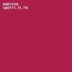 #AB1F4A - Jazzberry Jam Color Image