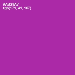 #AB29A7 - Violet Eggplant Color Image
