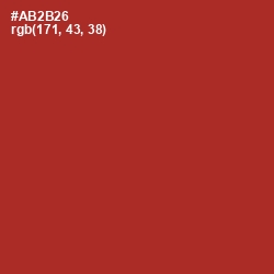 #AB2B26 - Mexican Red Color Image
