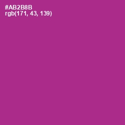 #AB2B8B - Medium Red Violet Color Image