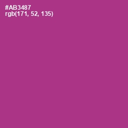 #AB3487 - Medium Red Violet Color Image