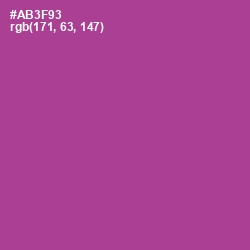 #AB3F93 - Medium Red Violet Color Image