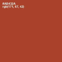 #AB432A - Medium Carmine Color Image