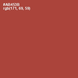 #AB453B - Medium Carmine Color Image