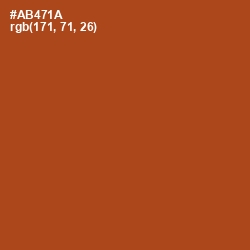 #AB471A - Fiery Orange Color Image