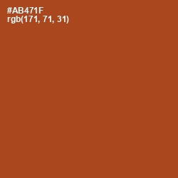 #AB471F - Fiery Orange Color Image
