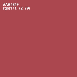 #AB484F - Apple Blossom Color Image
