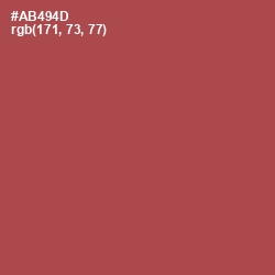 #AB494D - Apple Blossom Color Image