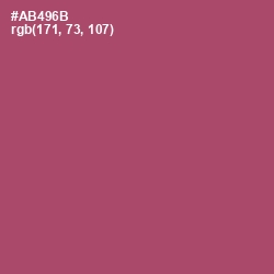 #AB496B - Hippie Pink Color Image