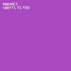 #AB49C1 - Amethyst Color Image
