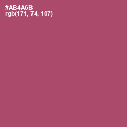 #AB4A6B - Hippie Pink Color Image