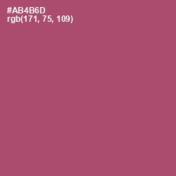 #AB4B6D - Hippie Pink Color Image