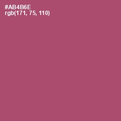 #AB4B6E - Hippie Pink Color Image