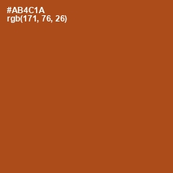 #AB4C1A - Fiery Orange Color Image