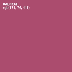 #AB4C6F - Hippie Pink Color Image