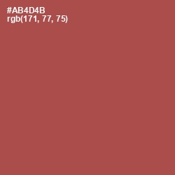 #AB4D4B - Apple Blossom Color Image