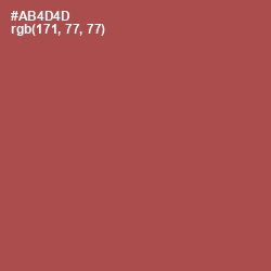 #AB4D4D - Apple Blossom Color Image